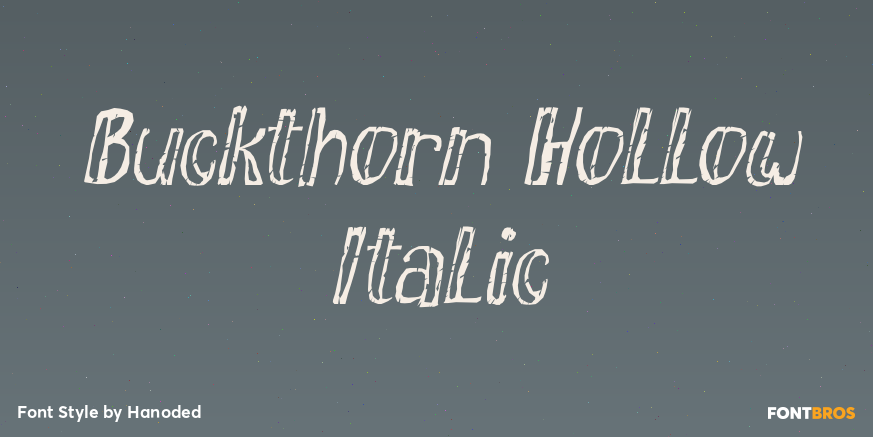 Buckthorn Hollow Italic Poster