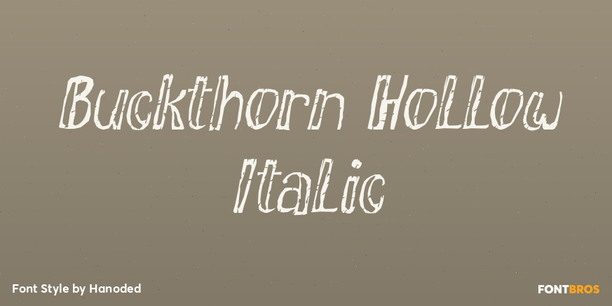 Buckthorn Hollow Italic Poster