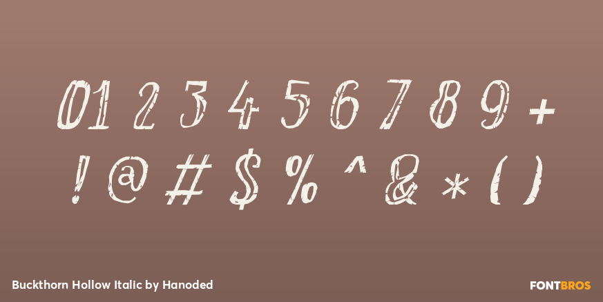 Buckthorn Hollow Italic Font Poster #1