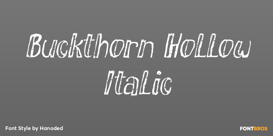 Buckthorn Hollow Italic Poster