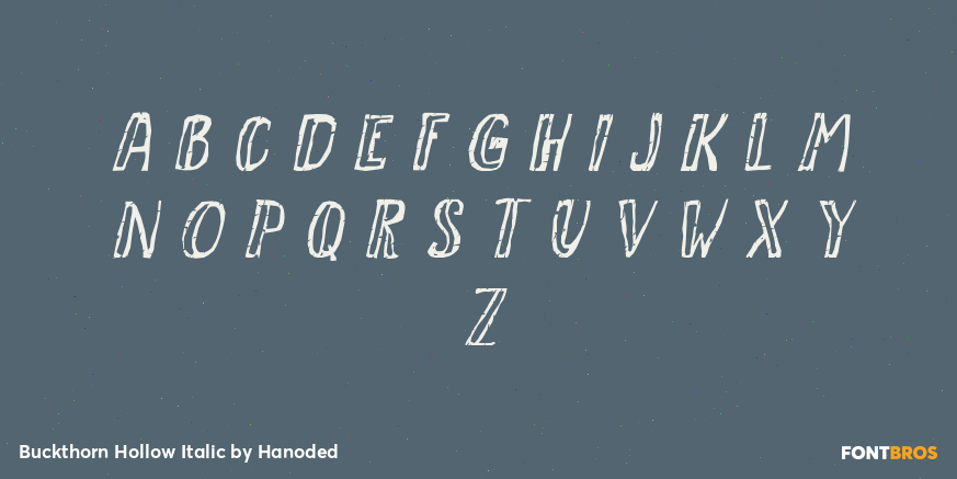 Buckthorn Hollow Italic Font Poster #2