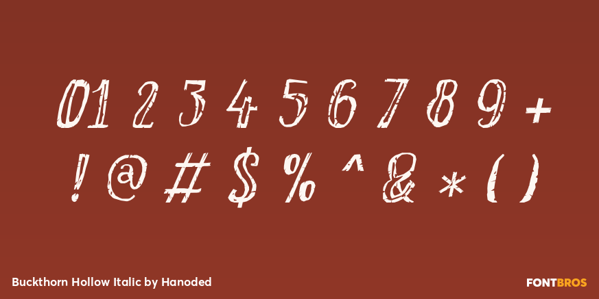 Buckthorn Hollow Italic Font Poster #4