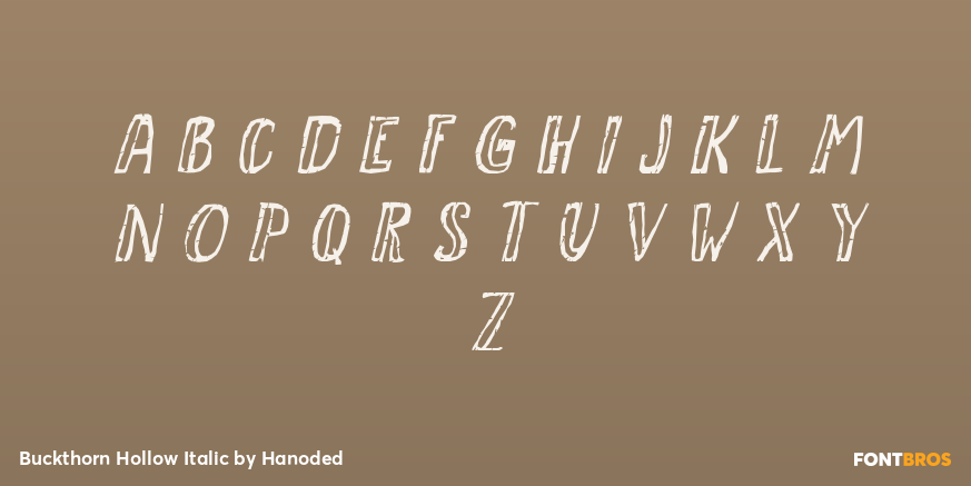 Buckthorn Hollow Italic Font Poster #1