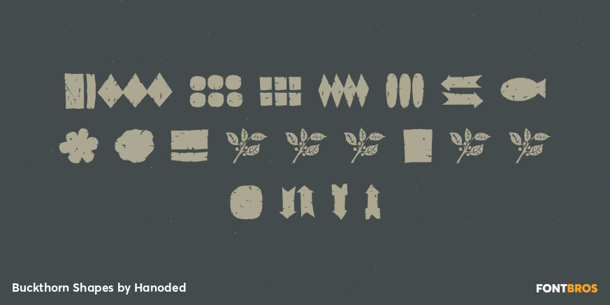 Buckthorn Shapes Font Poster #1