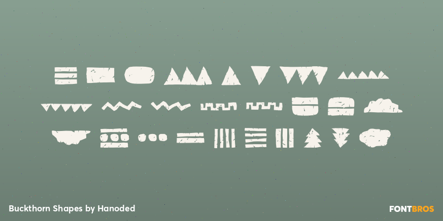 Buckthorn Shapes Font Poster #1