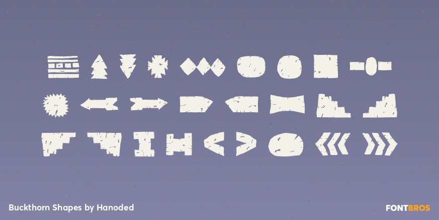 Buckthorn Shapes Font Poster #1