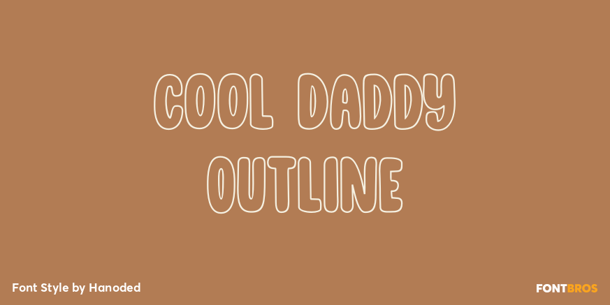 Cool Daddy Outline Font Poster #1