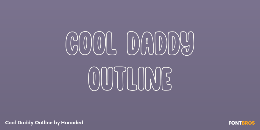 Cool Daddy Outline Font Poster #1