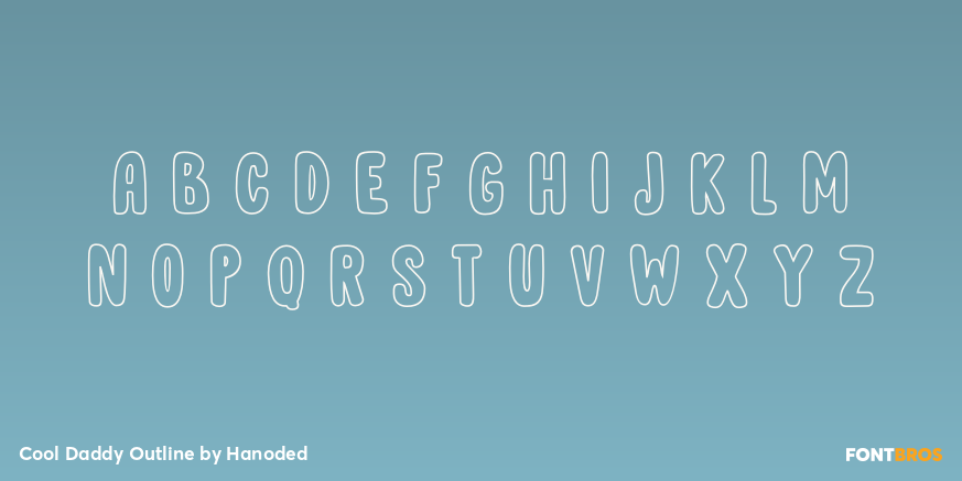 Cool Daddy Outline Font Poster #2