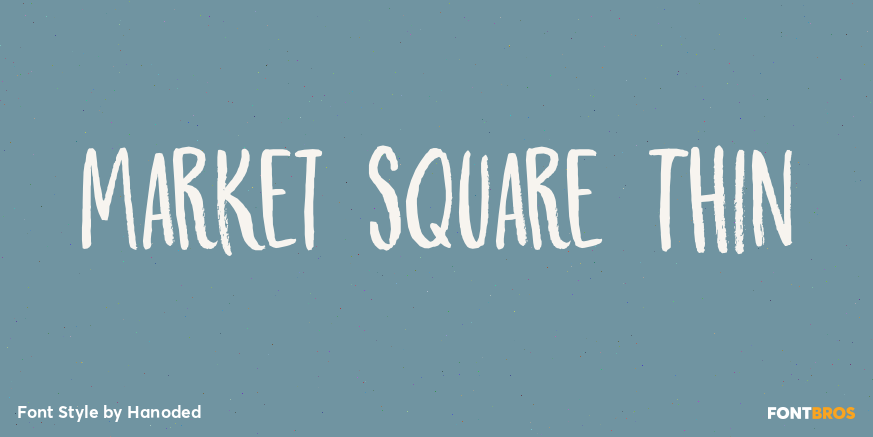 Market Square Thin Font Poster #1