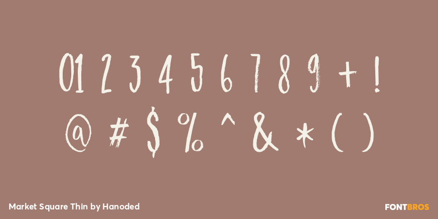 Market Square Thin Font Poster #4