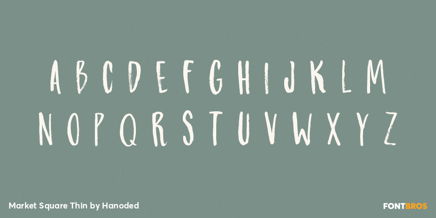 Market Square Thin Font Poster #1
