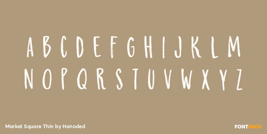 Market Square Thin Font Poster #1