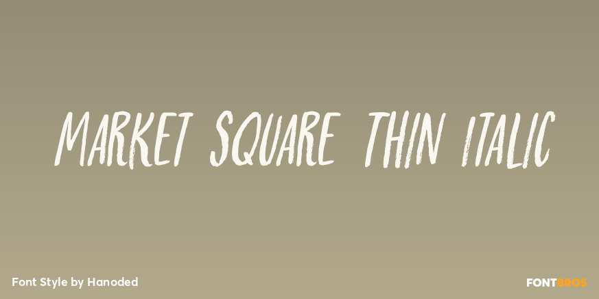 Market Square Thin Italic Font Poster #1