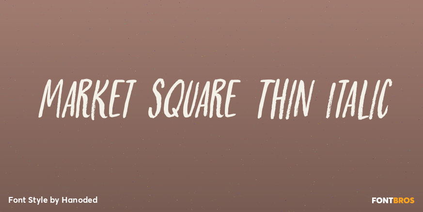 Market Square Thin Italic Font Poster #1