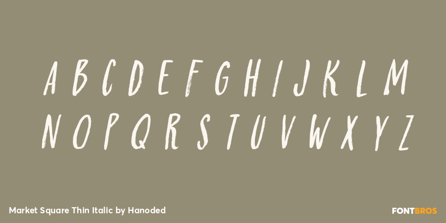 Market Square Thin Italic Font Poster #1
