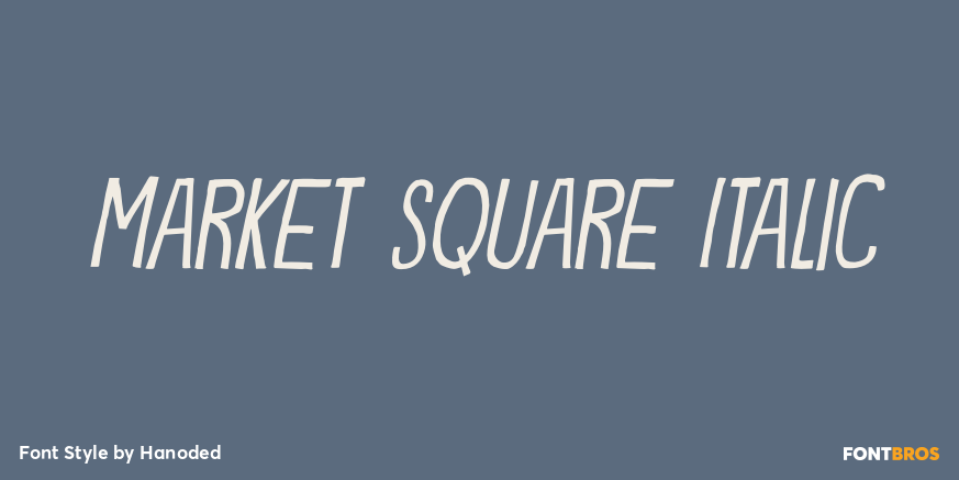 Market Square Italic Font Poster #1