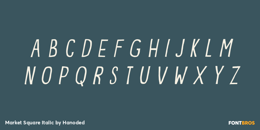Market Square Italic Font Poster #1