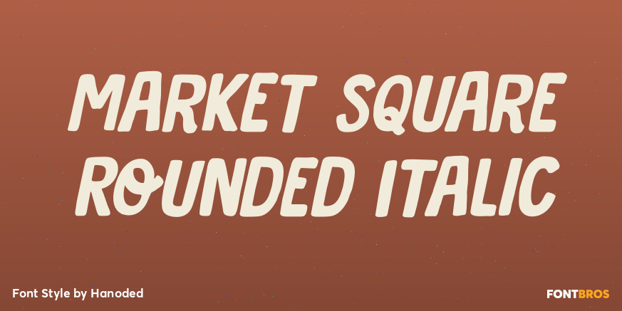 Market Square Rounded Italic Font Poster #1