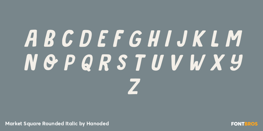 Market Square Rounded Italic Font Poster #1