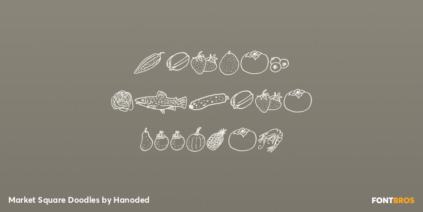 Market Square Doodles Font Poster #1