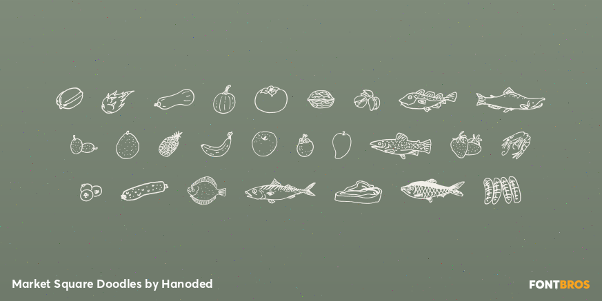 Market Square Doodles Font Poster #3