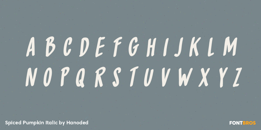 Spiced Pumpkin Italic Font Poster #3