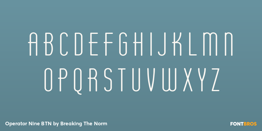 Operator Nine BTN Font Poster #2
