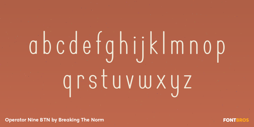 Operator Nine BTN Font Poster #3