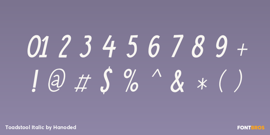 Toadstool Italic Font Poster #4