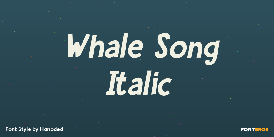 Whale Song Italic Font Poster #1