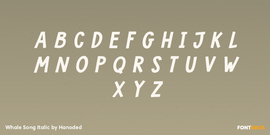 Whale Song Italic Font Poster #2