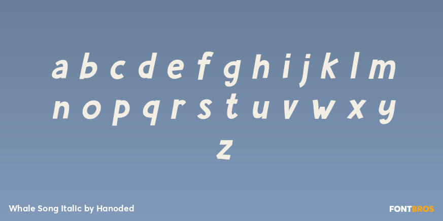 Whale Song Italic Font Poster #3