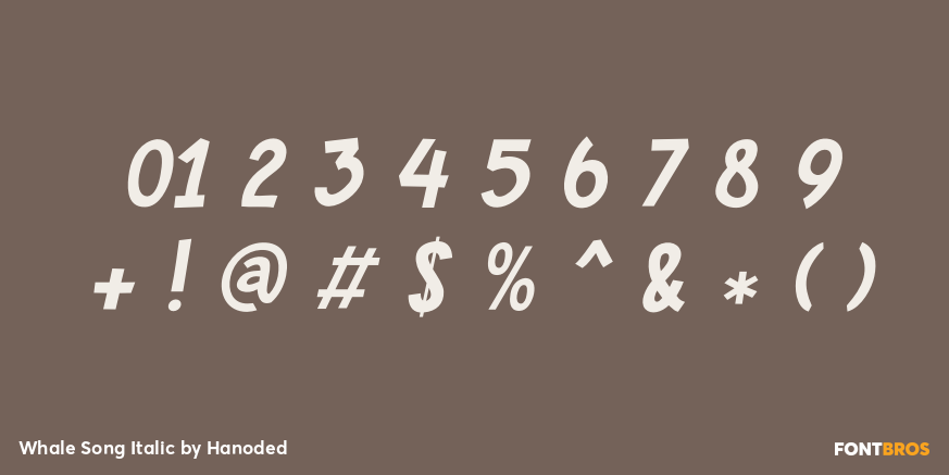 Whale Song Italic Font Poster #4