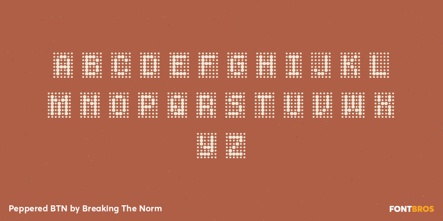 Peppered BTN Font Poster #2