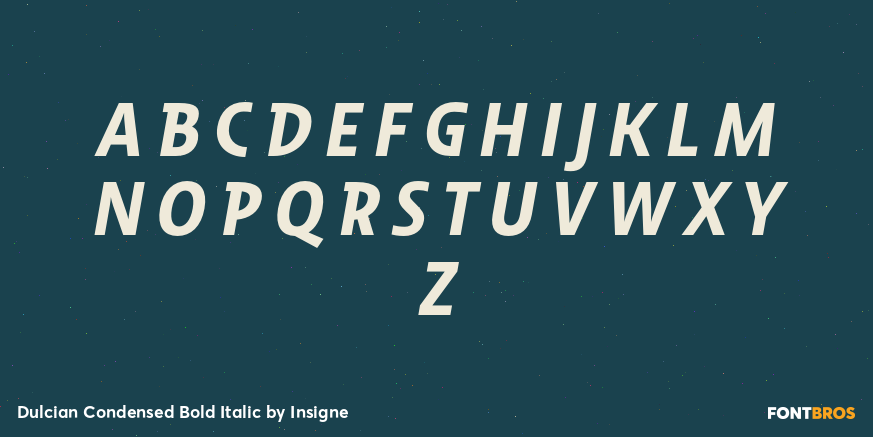 Dulcian Condensed Bold Italic Font Poster #2