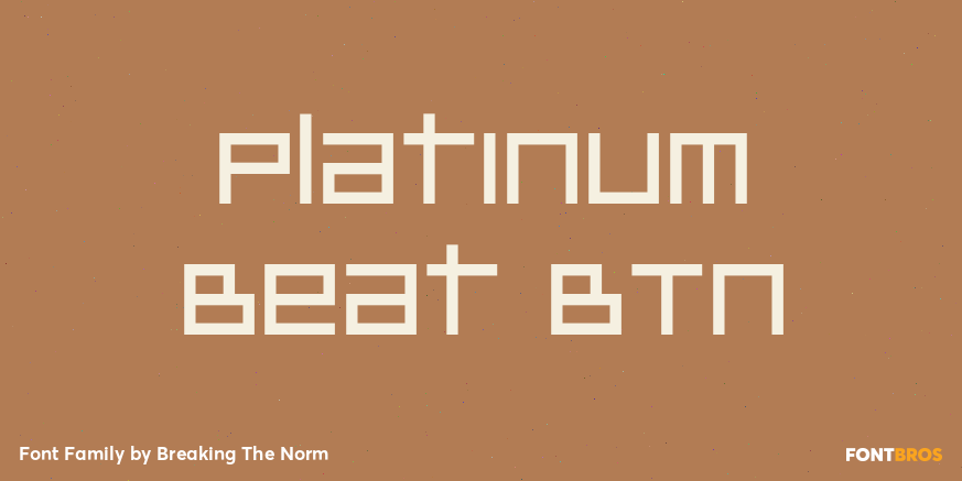 Platinum Beat BTN Font Family Poster