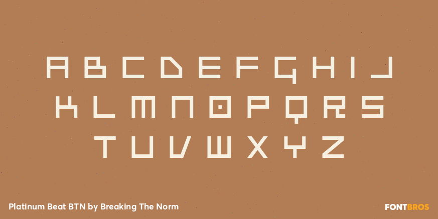 Platinum Beat BTN Font Poster #2