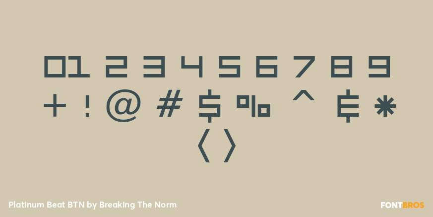 Platinum Beat BTN Font Poster #4