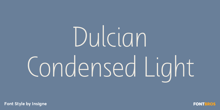Dulcian Condensed Light Font Poster #1