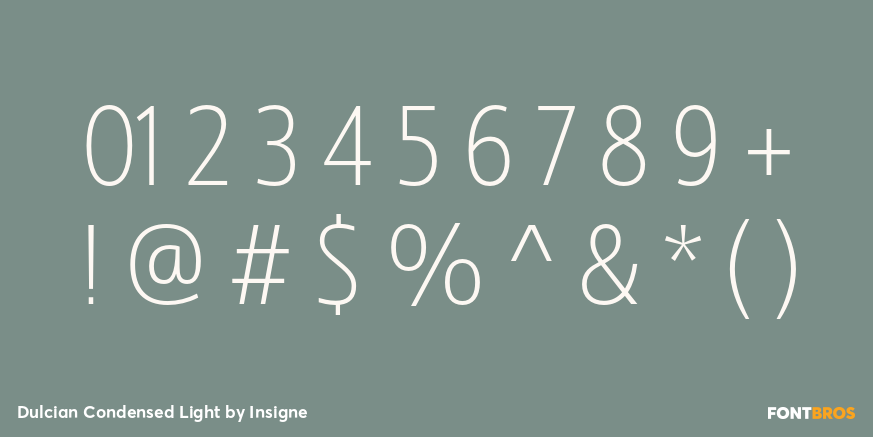 Dulcian Condensed Light Font Poster #1