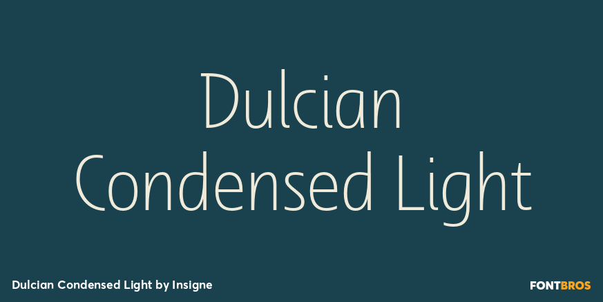 Dulcian Condensed Light Font Poster #1