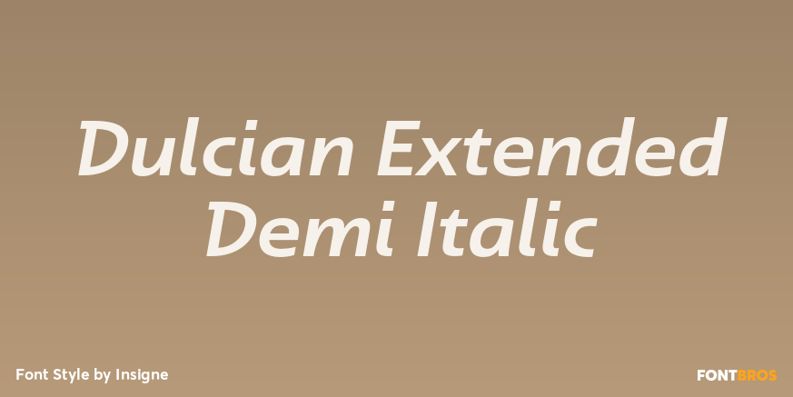 Dulcian Extended Demi Italic Font Poster #1