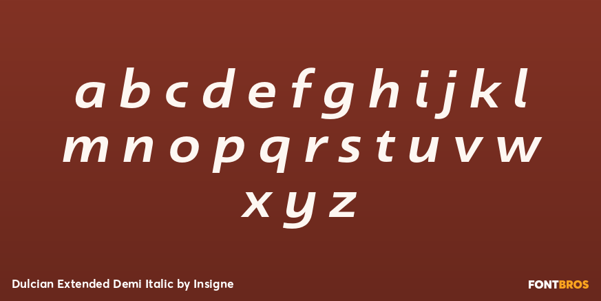 Dulcian Extended Demi Italic Font Poster #3