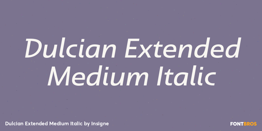 Dulcian Extended Medium Italic Font Poster #1