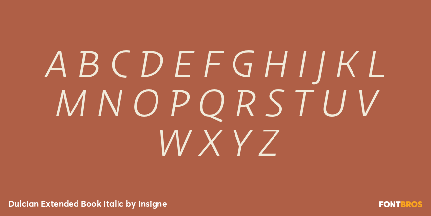 Dulcian Extended Book Italic Font Poster #2