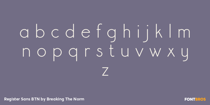 Register Sans BTN Font Poster #3