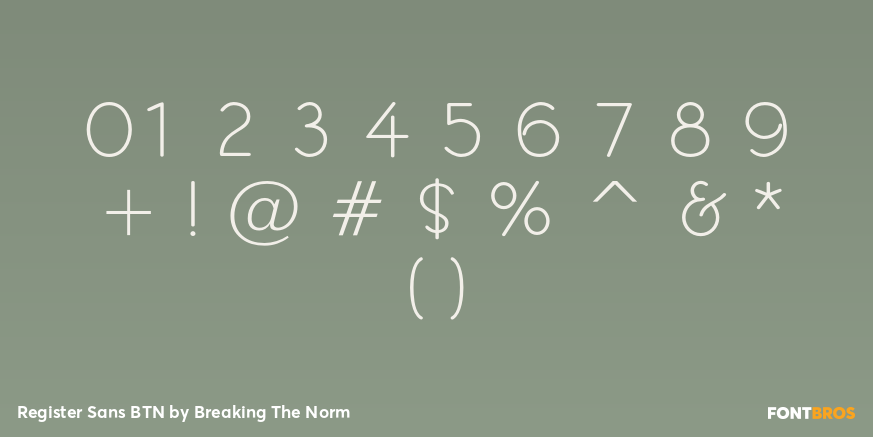 Register Sans BTN Font Poster #4