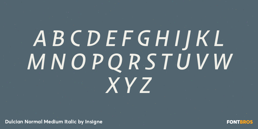 Dulcian Normal Medium Italic Font Poster #1