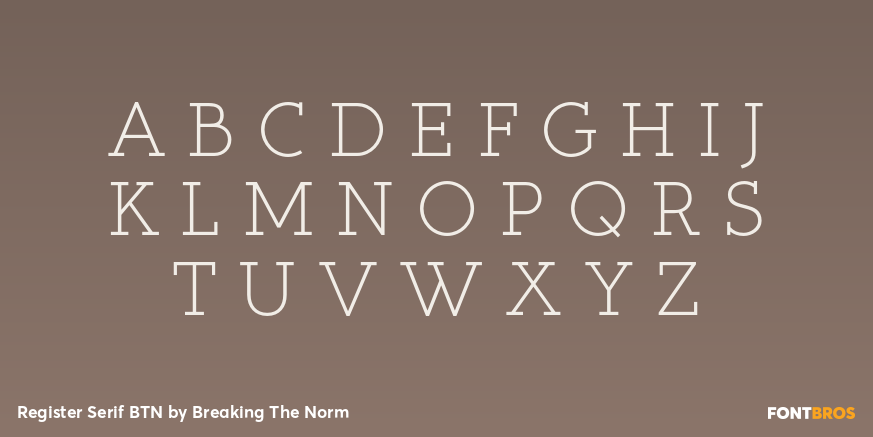 Register Serif BTN Font Poster #2